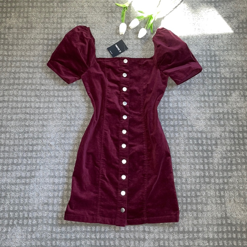 COPY - Forever 21 Button Up Suede Mini Dress